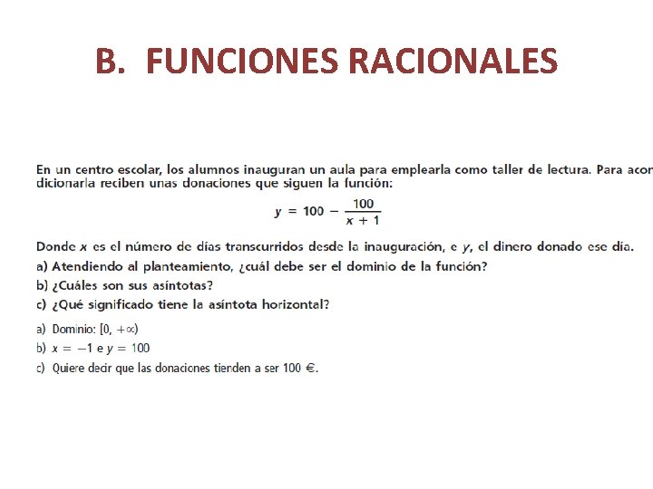 B. FUNCIONES RACIONALES 