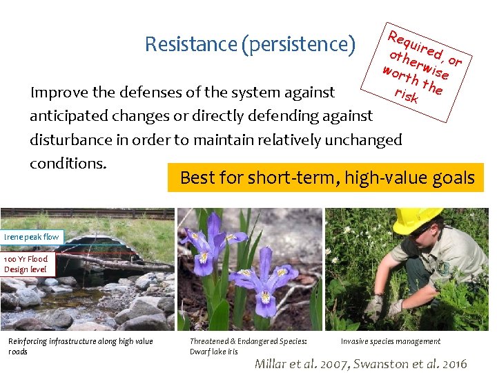 Resistance (persistence) Req ui oth red, o e r wor rwise th t risk