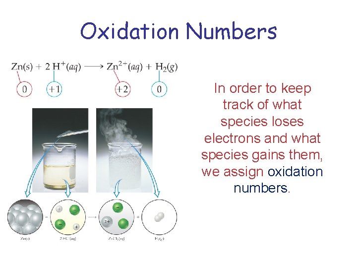 Oxidation Numbers In order to keep track of what species loses electrons and what