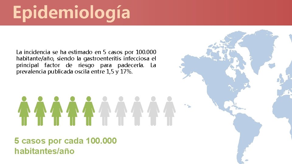 Epidemiología La incidencia se ha estimado en 5 casos por 100. 000 habitante/año, siendo