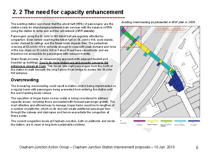 2. 2 The need for capacity enhancement The existing station use shows that the