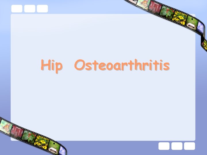 Hip Osteoarthritis 