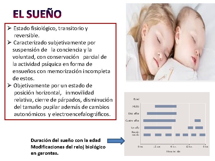 Ø Estado fisiológico, transitorio y reversible. Ø Caracterizado subjetivamente por suspensión de la conciencia