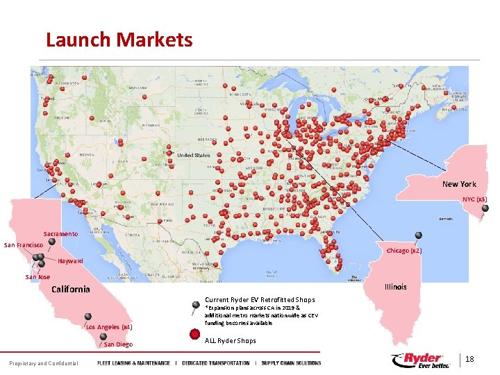 Launch Markets New York NYC (x 3) Sacramento San Francisco Chicago (x 2) Hayward