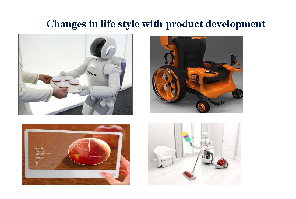 Changes in life style with product development Changes in life style with product development
