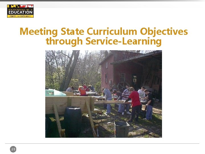 Meeting State Curriculum Objectives through Service-Learning 28 