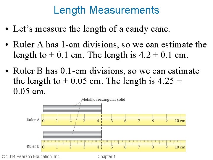 Length Measurements • Let’s measure the length of a candy cane. • Ruler A