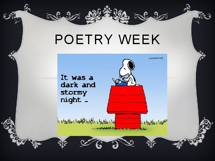 POETRY WEEK 