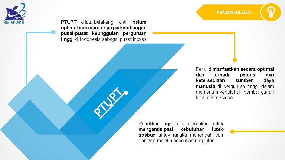 PENDAHULUAN Perlu dimanfaatkan secara optimal dan terpadu potensi dan ketersediaan sumber daya manusia di