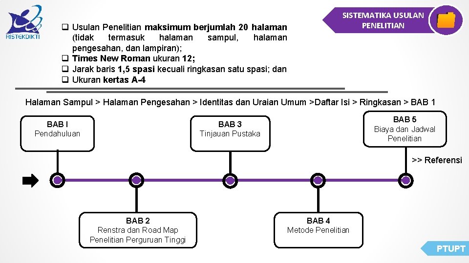 q Usulan Penelitian maksimum berjumlah 20 halaman (tidak termasuk halaman sampul, halaman pengesahan, dan