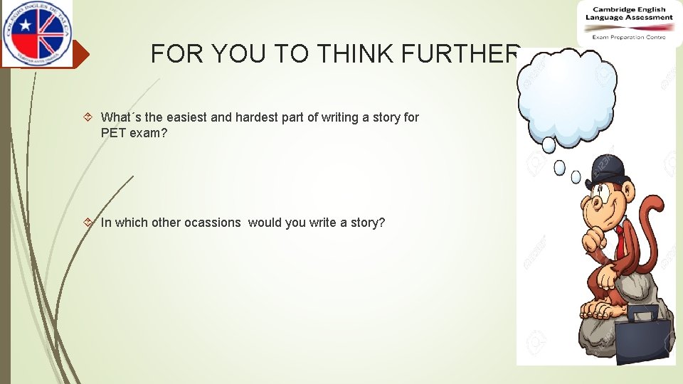 FOR YOU TO THINK FURTHER… What´s the easiest and hardest part of writing a FOR YOU TO THINK FURTHER… What´s the easiest and hardest part of writing a