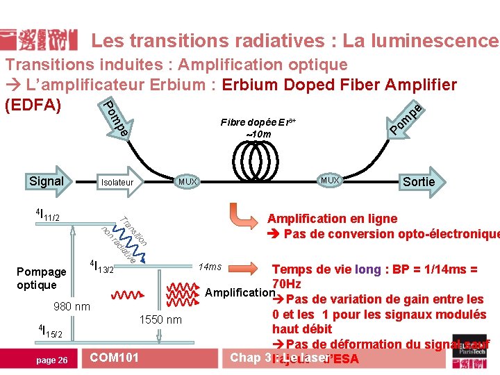 Les transitions radiatives : La luminescence an n di ra io sit n no Les transitions radiatives : La luminescence an n di ra io sit n no