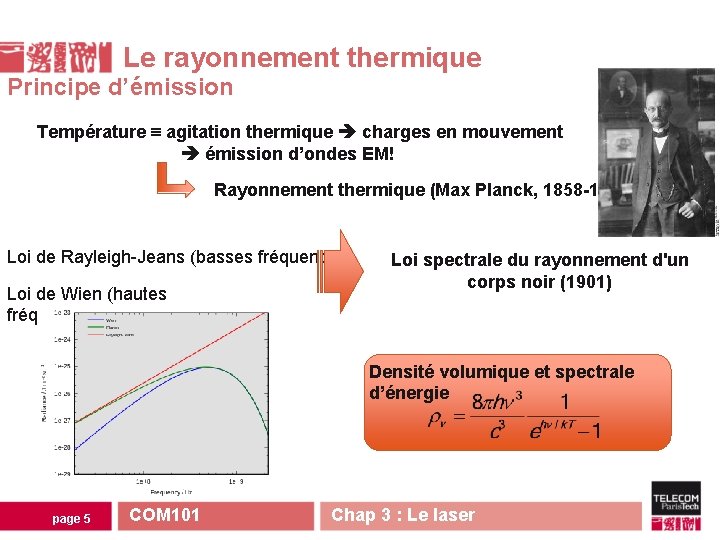 Le rayonnement thermique Principe d’émission Température agitation thermique charges en mouvement émission d’ondes EM! Le rayonnement thermique Principe d’émission Température agitation thermique charges en mouvement émission d’ondes EM!