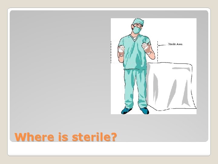Where is sterile? 