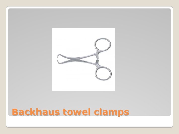 Backhaus towel clamps 