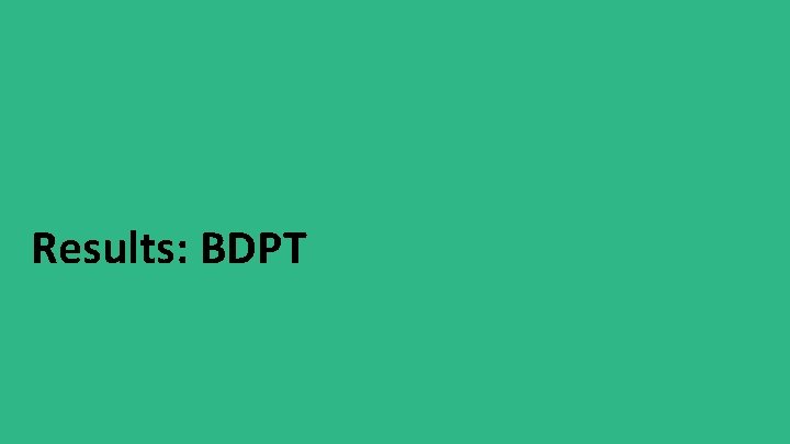 Results: BDPT 