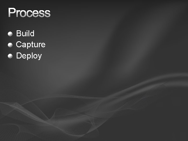 Process Build Capture Deploy 
