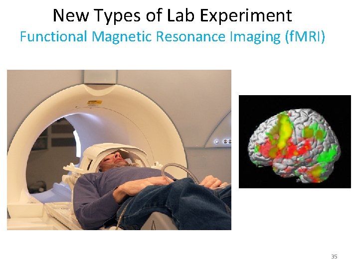 New Types of Lab Experiment Functional Magnetic Resonance Imaging (f. MRI) 35 