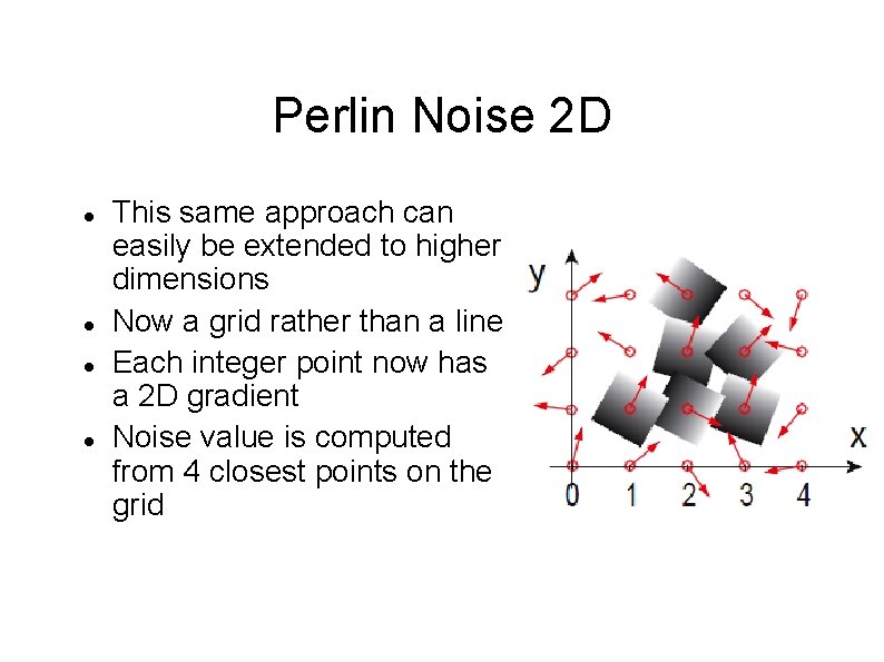 Perlin Noise 2 D This same approach can easily be extended to higher dimensions