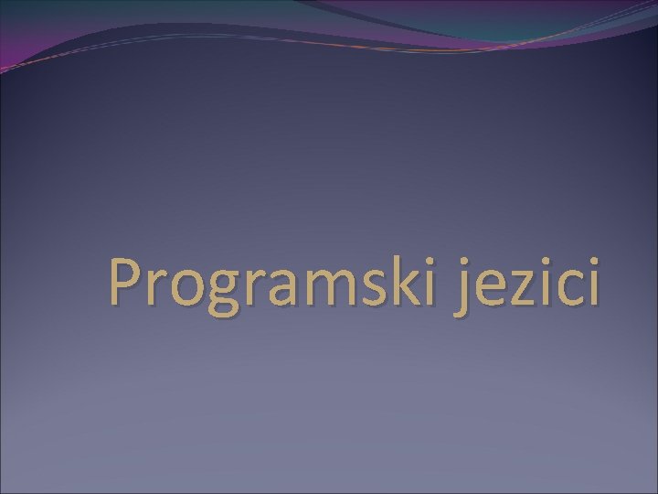 Programski jezici 