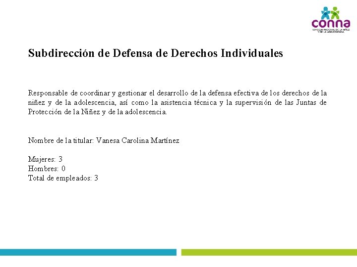 Subdirección de Defensa de Derechos Individuales Responsable de coordinar y gestionar el desarrollo de