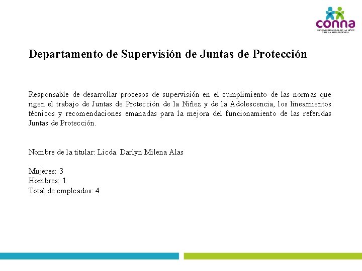 Departamento de Supervisión de Juntas de Protección Responsable de desarrollar procesos de supervisión en