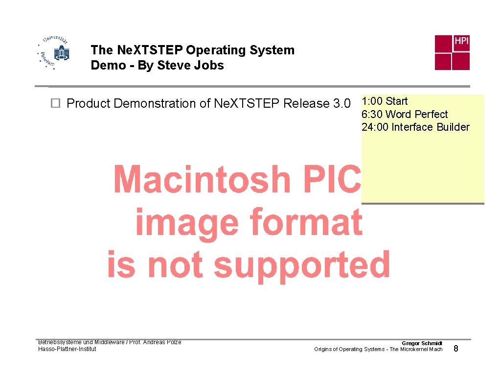 The Ne. XTSTEP Operating System Demo - By Steve Jobs ¨ Product Demonstration of