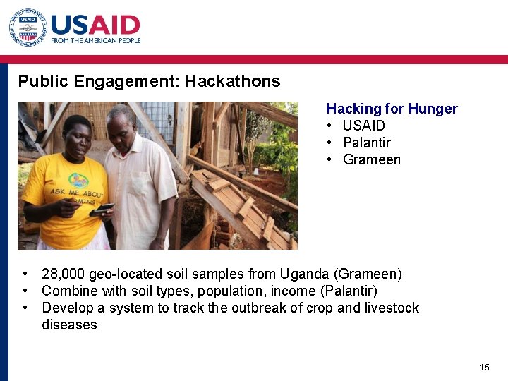 Public Engagement: Hackathons Hacking for Hunger • USAID • Palantir • Grameen • 28, Public Engagement: Hackathons Hacking for Hunger • USAID • Palantir • Grameen • 28,