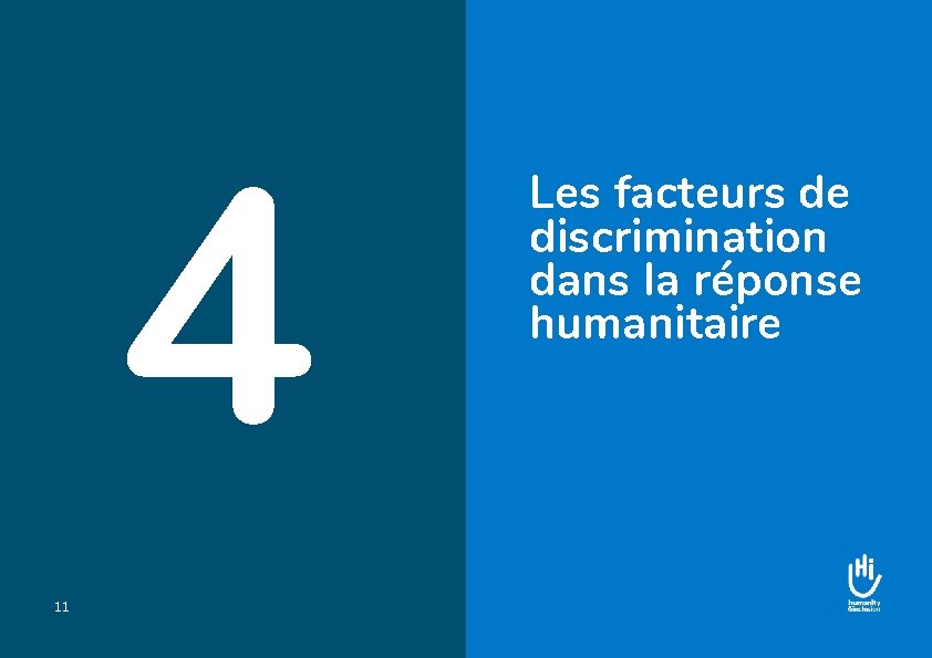 4 11 Les facteurs de discrimination dans la réponse humanitaire 