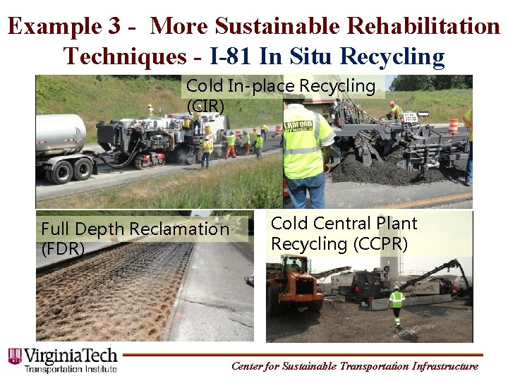 Example 3 - More Sustainable Rehabilitation Techniques - I-81 In Situ Recycling Cold In-place