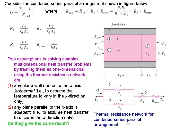 Consider the combined series-parallel arrangement shown in figure below where Two assumptions in solving
