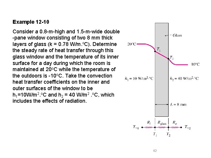 Example 12 -10 Consider a 0. 8 -m-high and 1. 5 -m-wide double -pane