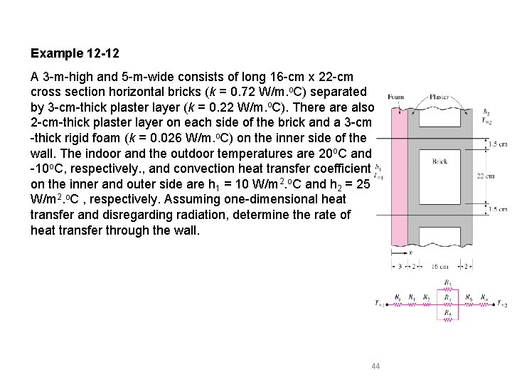 Example 12 -12 A 3 -m-high and 5 -m-wide consists of long 16 -cm