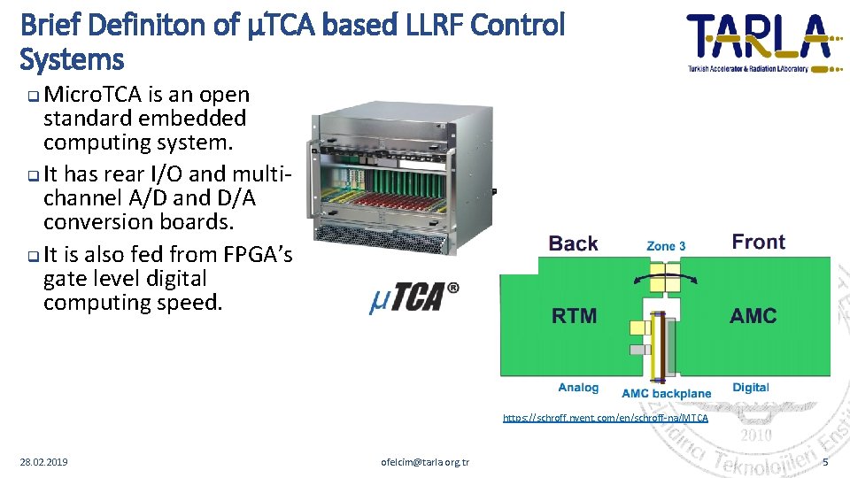 Brief Definiton of μTCA based LLRF Control Systems Micro. TCA is an open standard