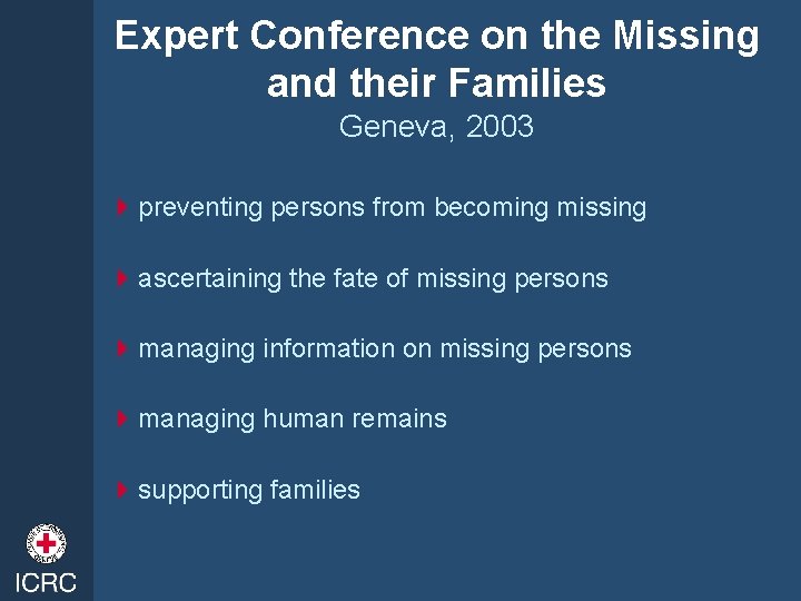 Restoring Family Links strengthening the response of the