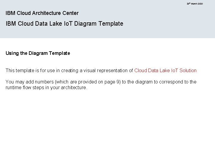 23 Rd March 2020 Ibm Cloud Architecture Center