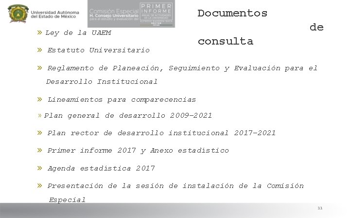 Documentos » Ley de la UAEM » Estatuto Universitario de consulta » Reglamento de