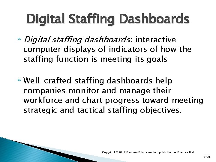 Digital Staffing Dashboards Digital staffing dashboards: interactive computer displays of indicators of how the Digital Staffing Dashboards Digital staffing dashboards: interactive computer displays of indicators of how the