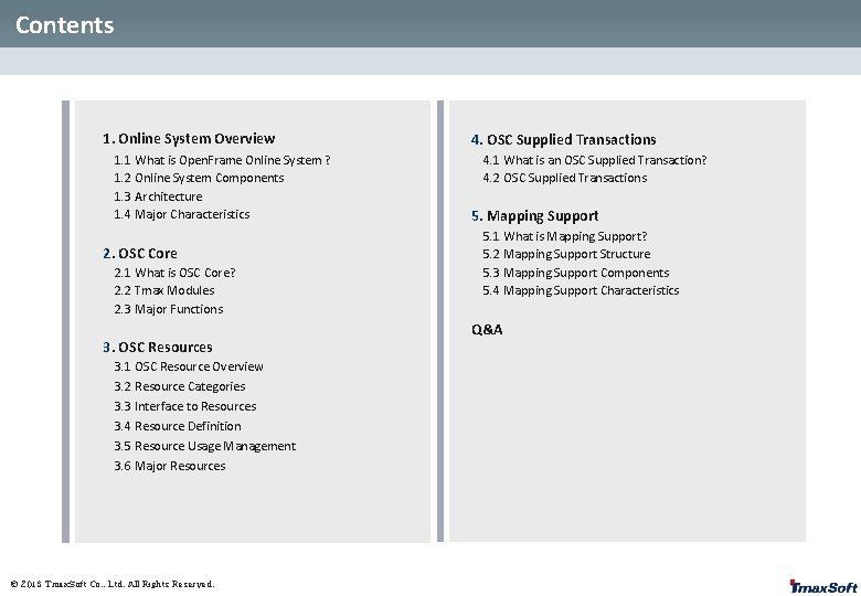 Contents 1. Online System Overview 1. 1 What is Open. Frame Online System ? Contents 1. Online System Overview 1. 1 What is Open. Frame Online System ?