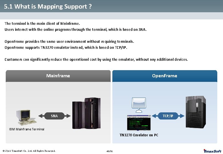 5. 1 What is Mapping Support ? The terminal is the main client of 5. 1 What is Mapping Support ? The terminal is the main client of