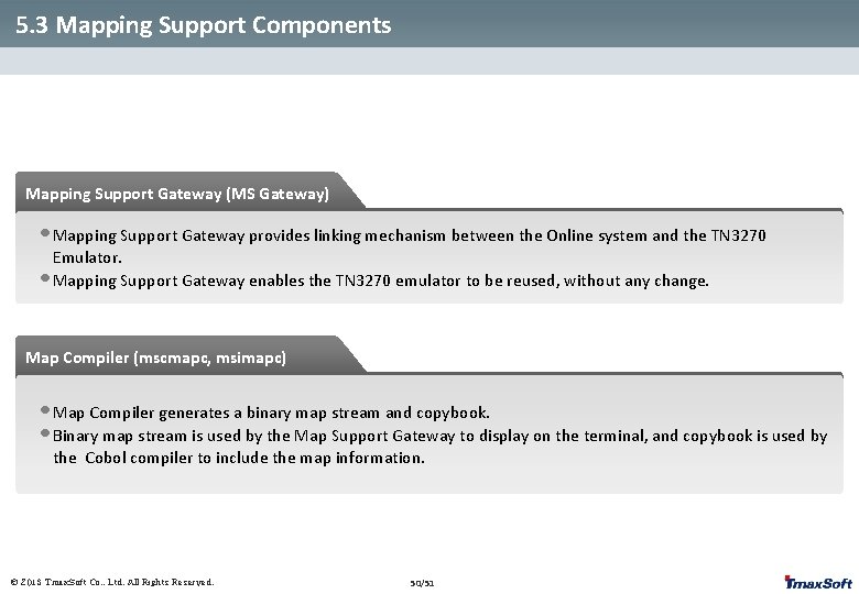 5. 3 Mapping Support Components Mapping Support Gateway (MS Gateway) • Mapping Support Gateway 5. 3 Mapping Support Components Mapping Support Gateway (MS Gateway) • Mapping Support Gateway