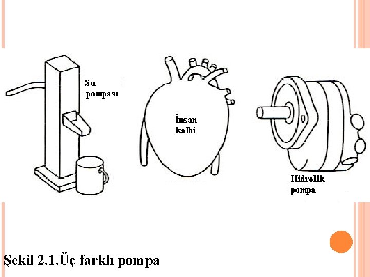 Şekil 2. 1. Üç farklı pompa 