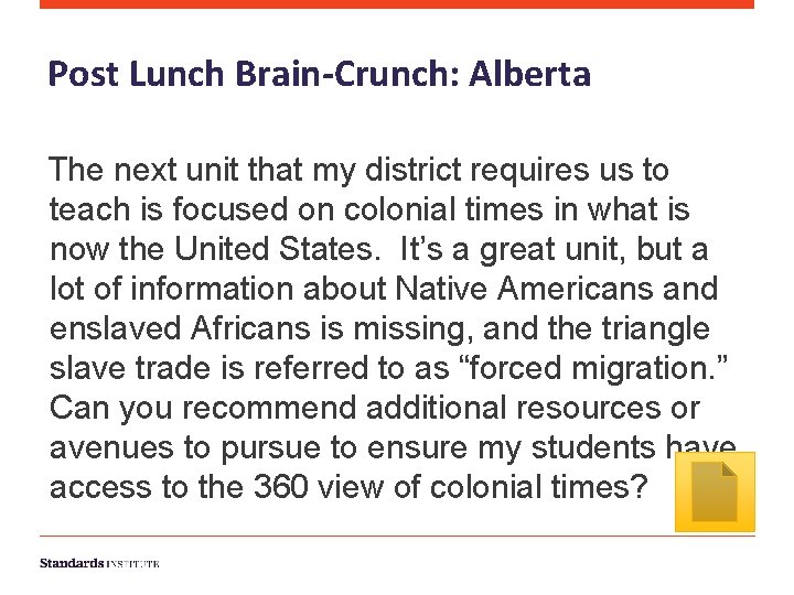 Post Lunch Brain-Crunch: Alberta The next unit that my district requires us to teach