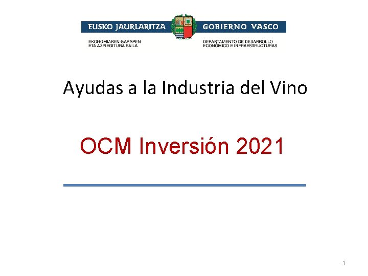 Ayudas a la Industria del Vino OCM Inversión 2021 1 