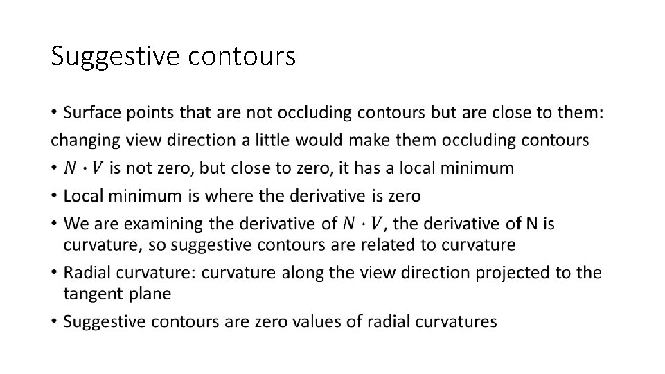 Suggestive contours • 