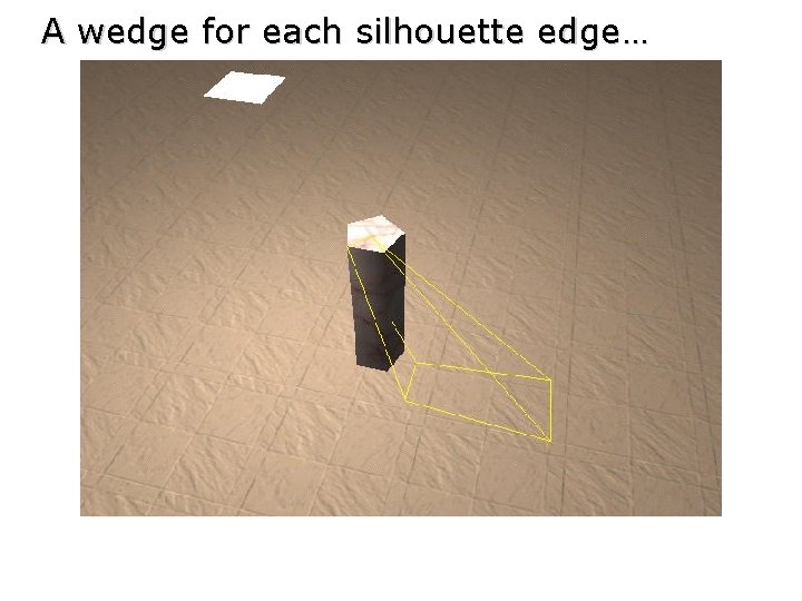 A wedge for each silhouette edge… 