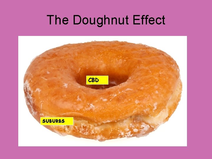The Doughnut Effect CBD SUBURBS 