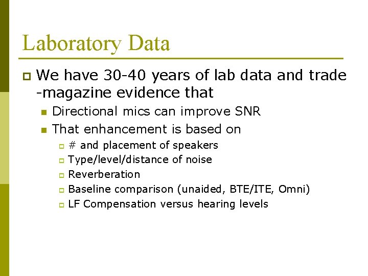 Laboratory Data p We have 30 -40 years of lab data and trade -magazine Laboratory Data p We have 30 -40 years of lab data and trade -magazine
