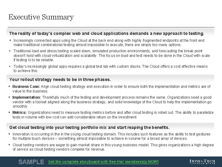 Executive Summary The reality of today’s complex web and cloud applications demands a new