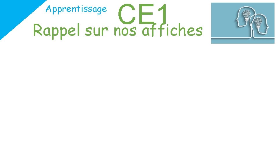 CE 1 Rappel sur nos affiches Apprentissage 